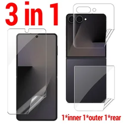 9 - in - 1 Hydrogel Film Soft TPU Screen Protector Set - HD Inner and Outer Rear Protection - Samsung Z Flip 8 (3IN1)