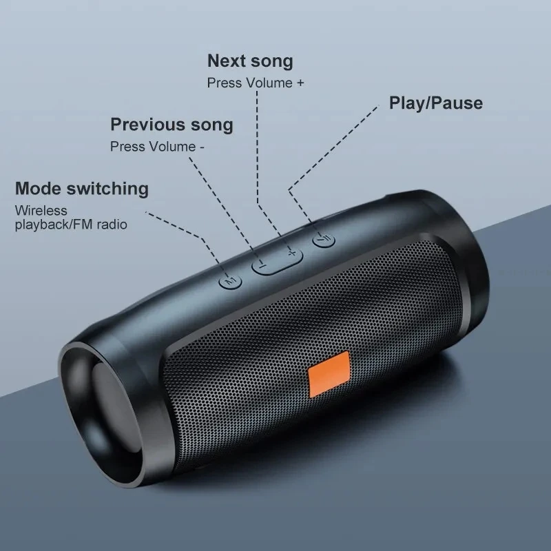Bluetooth-compatible reproduktor dvojí reproduktor stereo outdoorové tfusb playback hlas broadcast přenosné subwoofer bezdrátový reproduktor