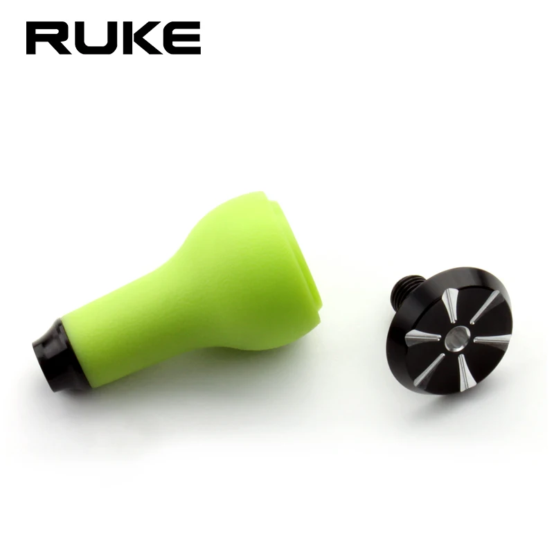 Ruke 1pc 낚시 릴 TPE 손잡이 베이트 캐스팅 스피닝 릴 핸들 손잡이 2pcs 베어링 포함 Shima/Dai 유형 용 DIY 릴 액세서리
