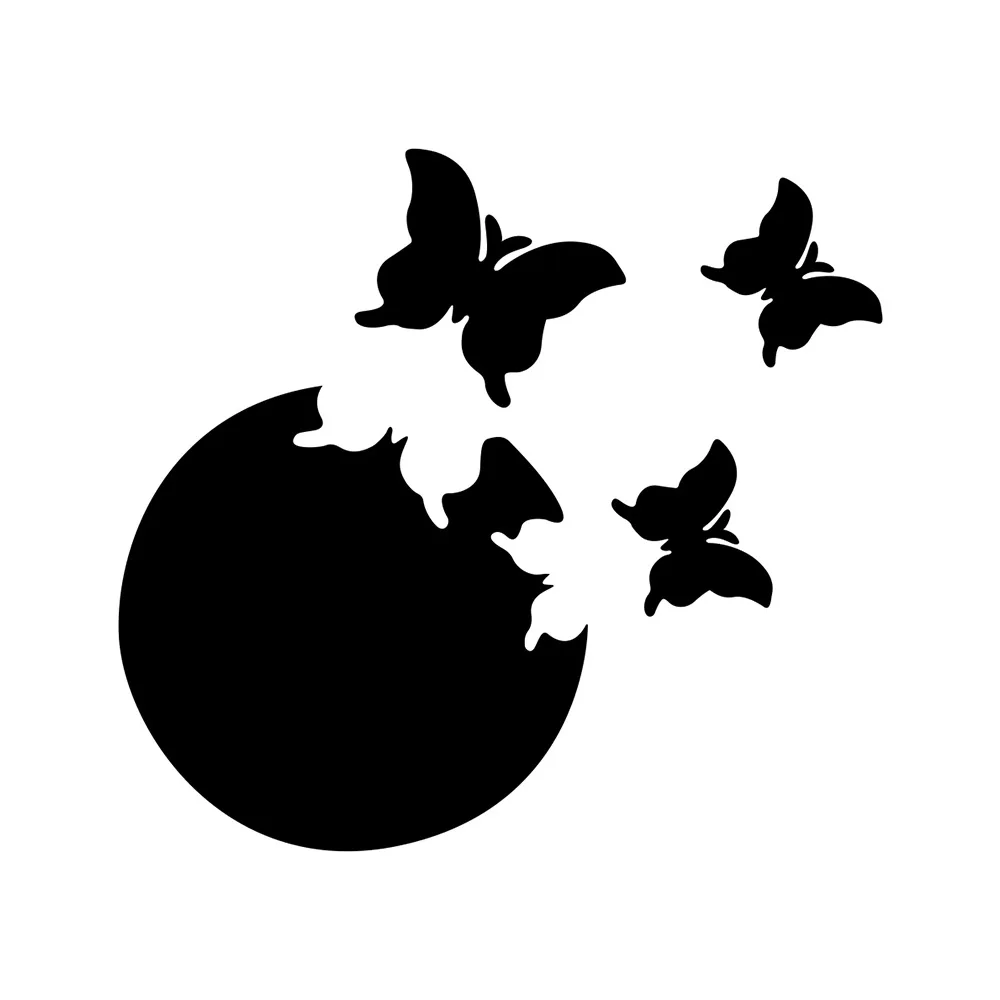 Acrylic Butterfly Wall Sticker Mirror Self-adhesive 3D Decoration Home Background Painting