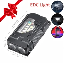 Compact USB Rechargeable Multifunctional Keychain Flashlight (Mini light)