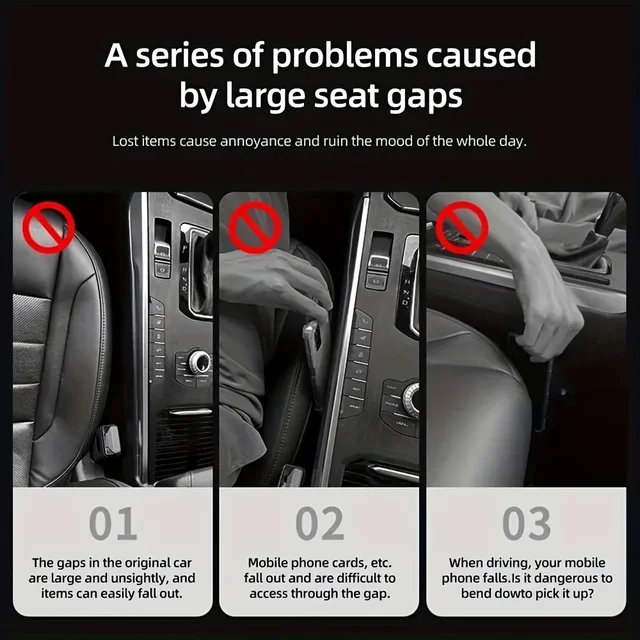 2pc Car Seat Gap Filler Organizer Pu Waterproof Car Seat Gap Plug Strip with 2 Grooves Seat Gap Storage Auto Interior Accessorie 5 2pc Car Seat Gap Filler Organizer Pu Waterproof Car Seat Gap Plug Strip with 2 Grooves Seat Gap Storage Auto Interior Accessorie 5