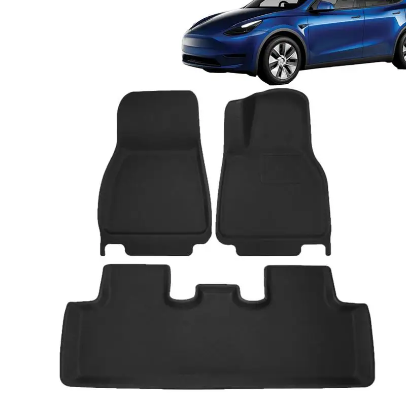 

Fully Surrounded Floor Mats For Tesla Model 3 Y 2023 Left Right Driving All Weather Anti-Slip Waterproof Car Mat Interior