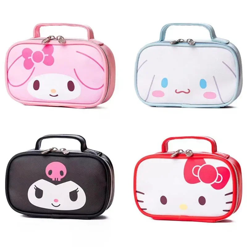 

Kawaii Sanriod аниме серия Hello Kittyd My Melody Kuromi Ins стиль многофункциональная дорожная ручная косметичка Сумка для мытья коробка для хранения