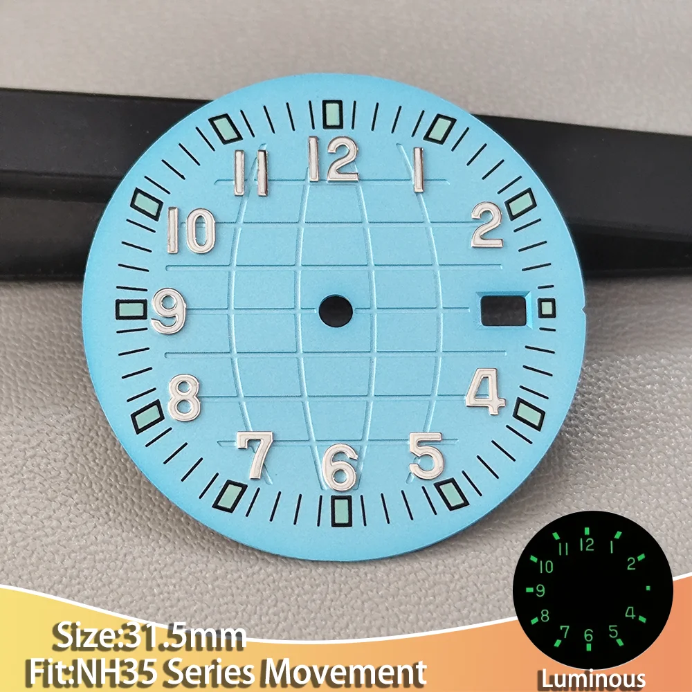 NH 35 31.5mm Dials Men's Watch Suitable for NH35 Series Movement Watches Luminous Function New Multi-color Dials Accessories