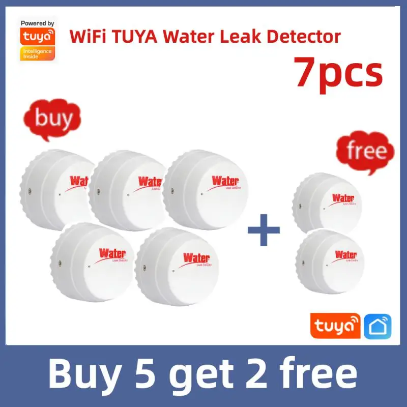 

WiFi TUYA Water Leak Detector Flood Sensor Water Tank Full Water Linkage Alarm Smart Life APP Remote Monitoring Protection