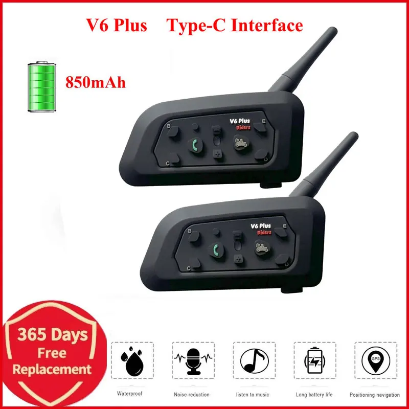 Vnetphone V6 Intercomunicador Casco Moto Bluetooth 1200m Auriculares  Bluetooth para Motocicletas hasta 6 Motolistas Reducción de Ruido DSP  Impermeabilidad : : Electrónica