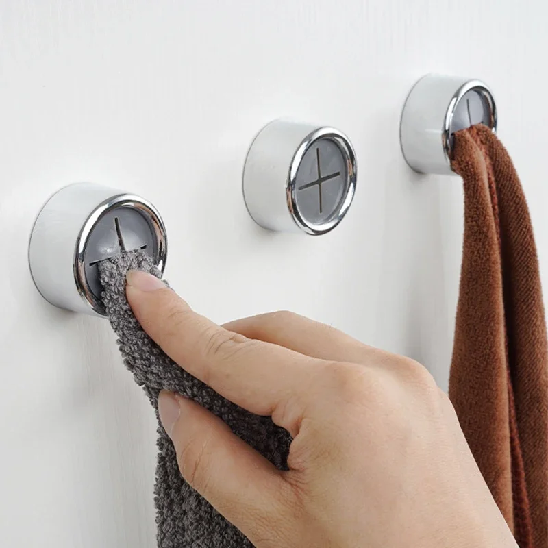 8/1Pcs Self Adhesive Towel Plug Holder Wall Mounted Bathroom Organizers Towel Hooks Storage Rack Kitchen Rags Dishcloth Clips - Image 2