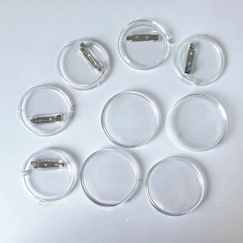Handmade Acrylic Button Badge DIY Personalized Round Button Brooch Scarf Enamel Pins Decorative Making Craft Tools 10/20Pcs