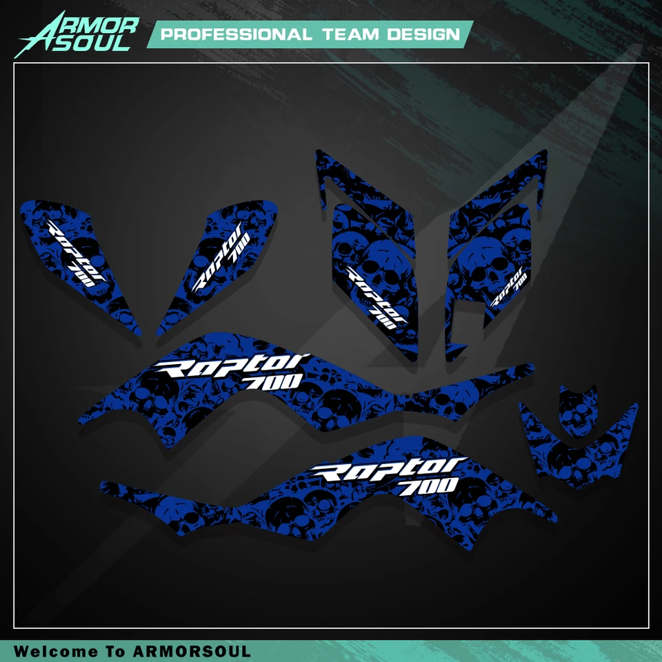 Kit Graphique Complet Pour Yamaha Raptor 700 (2006 à 2012) - Autocollants Custom