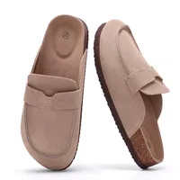 Evshine sabots en daim à la mode pour femmes, Mules d'intérieur et d'extérieur, sabots en liège, pantoufles pour hommes, chaussures de pomme de terre avec Support d'arc 4