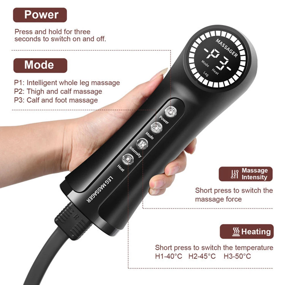 Heated Air Compression Leg Massager