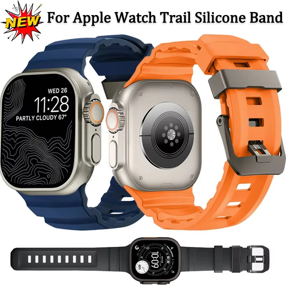Sport Silicone Titanium Band - Soft Rubber Bracelet Strap