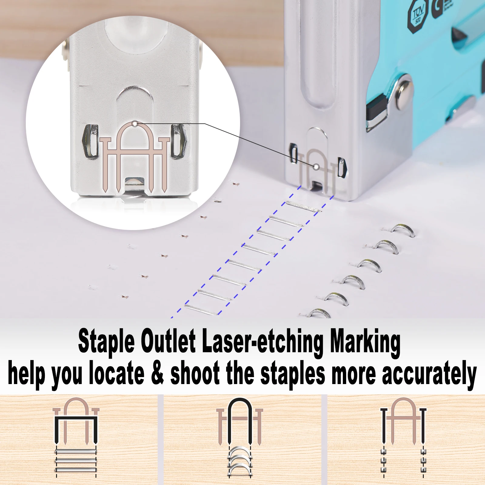 SHALL 3 In 1 Nail Gun DIY Furniture Construction Stapler Upholstery Staple Gun With 3000 Staples Home Decor Carpentry Tools 4