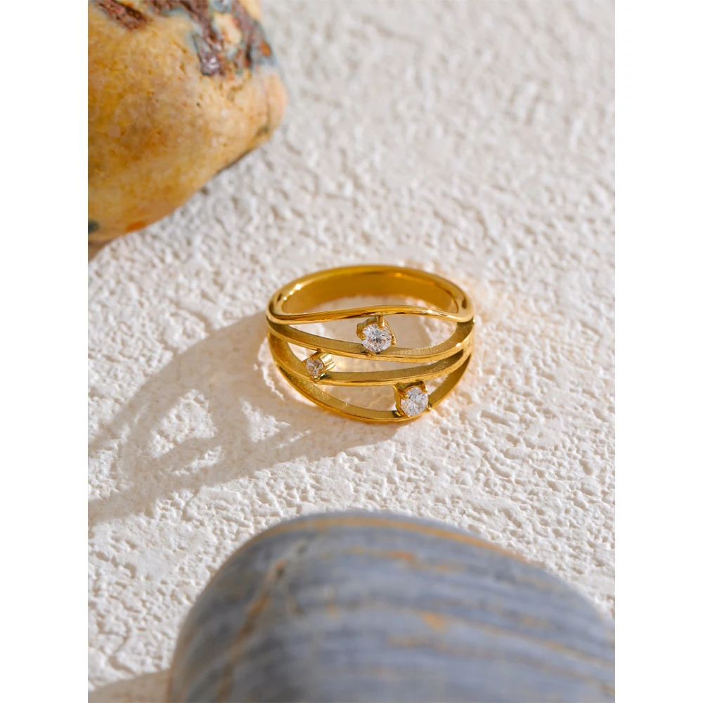 Yhpup Style Stainless Steel Fashion Ring Finger Jewelry