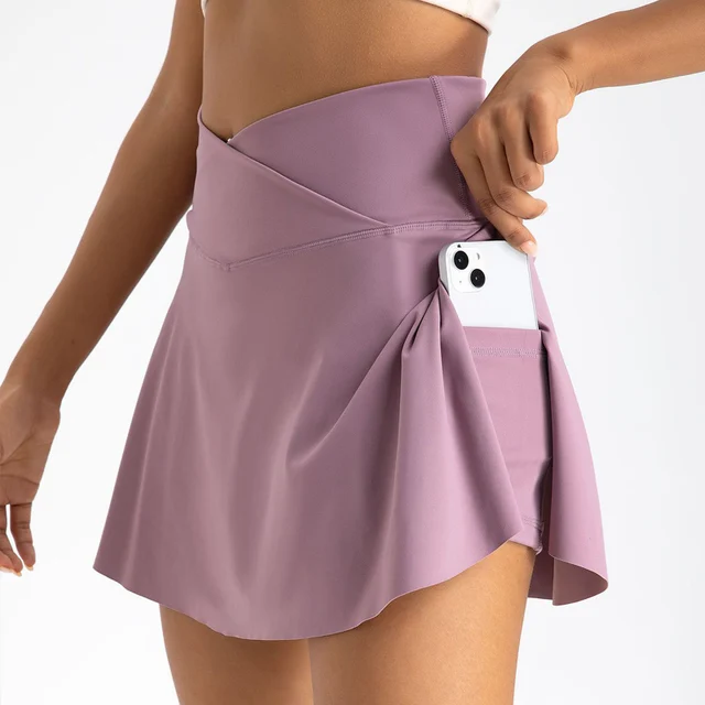 Jupe- Short Marrakesh Pour Femme – Taille 10 – Marron – Avec Poches Et Cordon – Sportwear