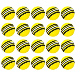 Colorful Lightweight Golf Balls - 20 Pack for Indoor & Outdoor Practice (Yellow 20 pcs)