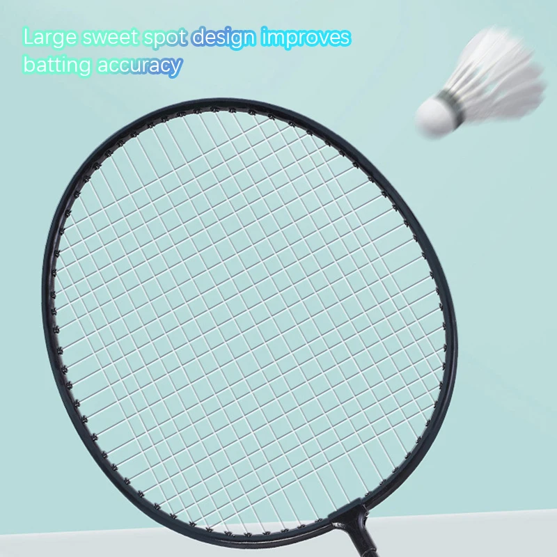 2pcs Badminton Racket Set Ultralight Split Ferro Alloy Adult Badminton Racket With Bag Attacking And Defending