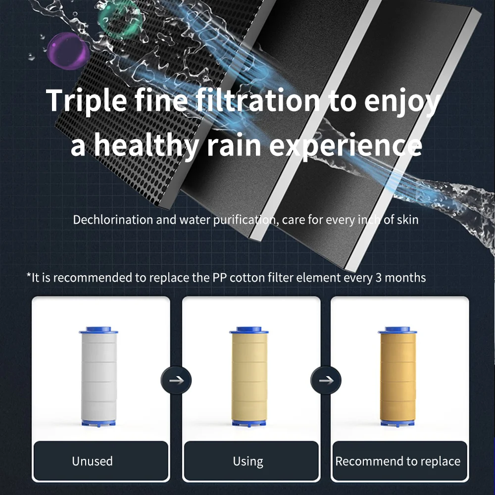 ZhangJi New Propeller Driven Shower Head with Stop Button and Cotton Filter Turbocharged High Pressure Handheld Shower Nozzle 5