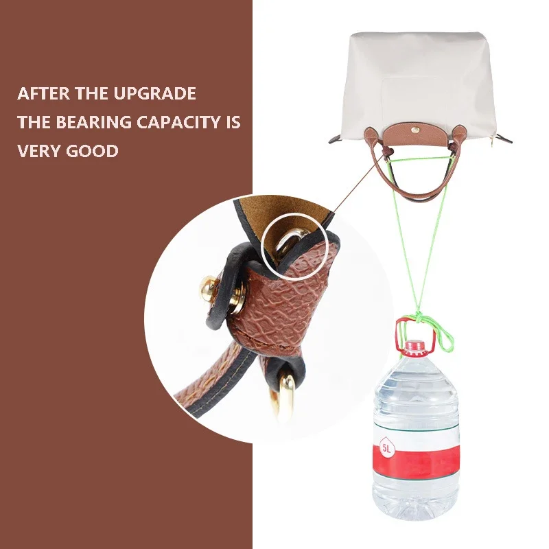 Adjustable Bag Shoulder Strap For Longchamp Short Handle Bag Free Punching Modified Messenger Strap Leather Shoulder Strap