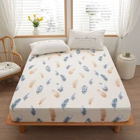 New Product 1pcs 100% polyester printing  fitted sheet with four corners and elastic band sheets hot sale（no pillowcase） 1