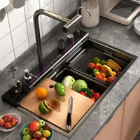 Smart Kitchen Sink 304 Stainless Steel Honeycomb Single Bowl Kitchen Sinks (29.5 x 18.1 inch) 2