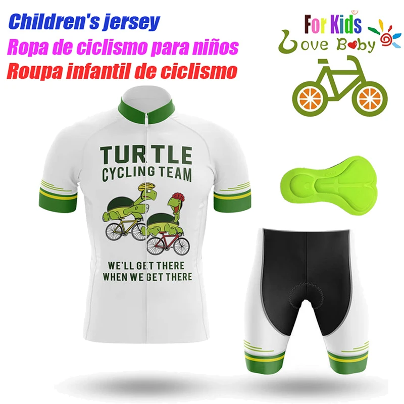 New Summer Breathable Cycling Jersey Set Child Short Sleeve Bike Clothing Ropa Ciclismo Kids Cycling Suit Quick Dry
