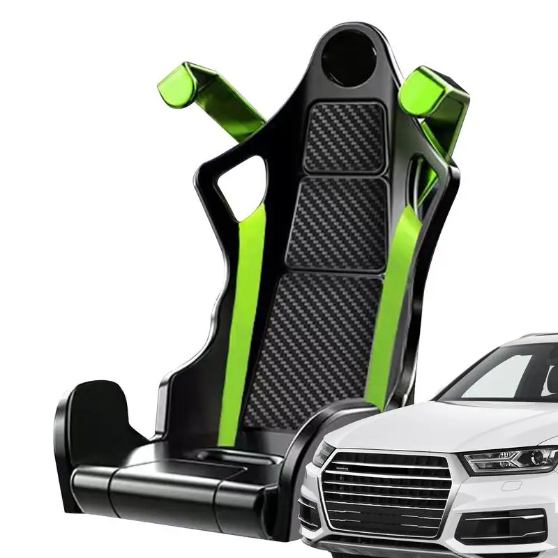 

Car Racing Seat Phone Holder Racing Car Phone Mount Auto-Clamp Horizontal & Vertical Secure Air Vent Grip Car Phones Bracket