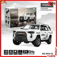 Hg 4runner 1:18 High Simulation Electric Model 2.4g Static Ornaments Lighting Smoke Sound Effect Four-wheel Drive Rc 1