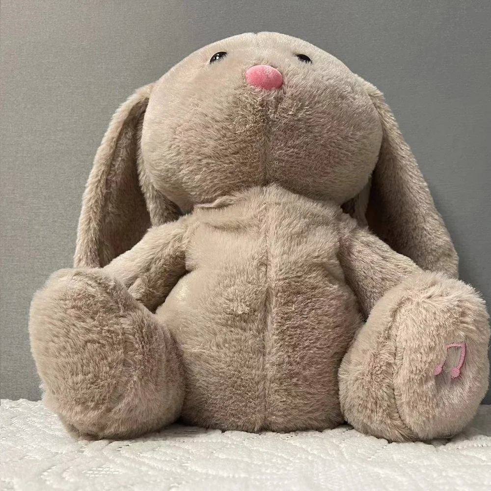 Breathing Rabbit Baby Sleep Companion Plush Toy with Light for Child Napping