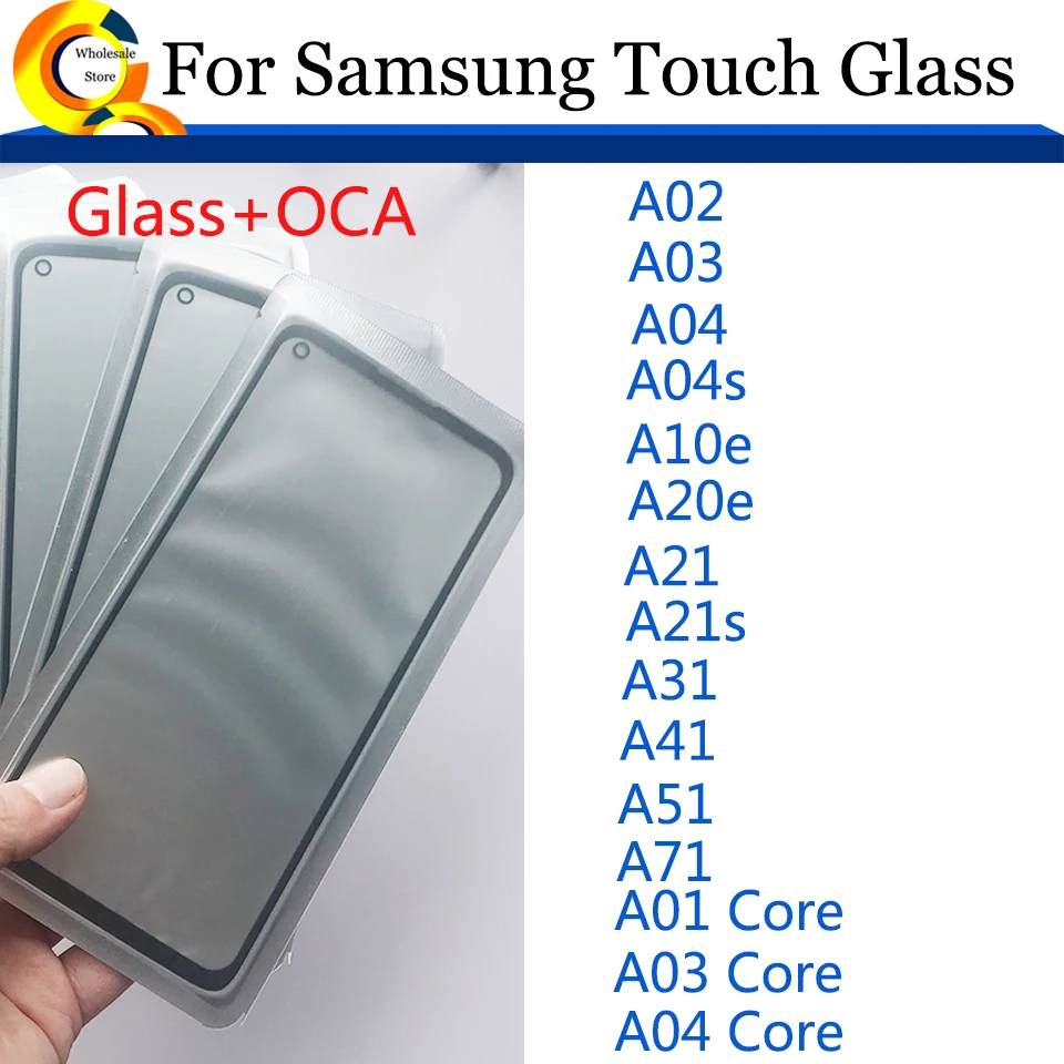 10Pcs\Lot For Samsung Galaxy A04s A10e A20e A21 A21s A31 A41A51 A71 A01 A03 A4 Core Touch Screen LCD Front Glass Repair