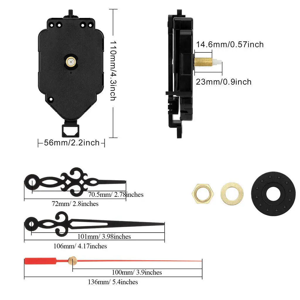 DIY Repair Quartz Clock Pendulum Swing Movement Mechanism Motor Hanger Decor