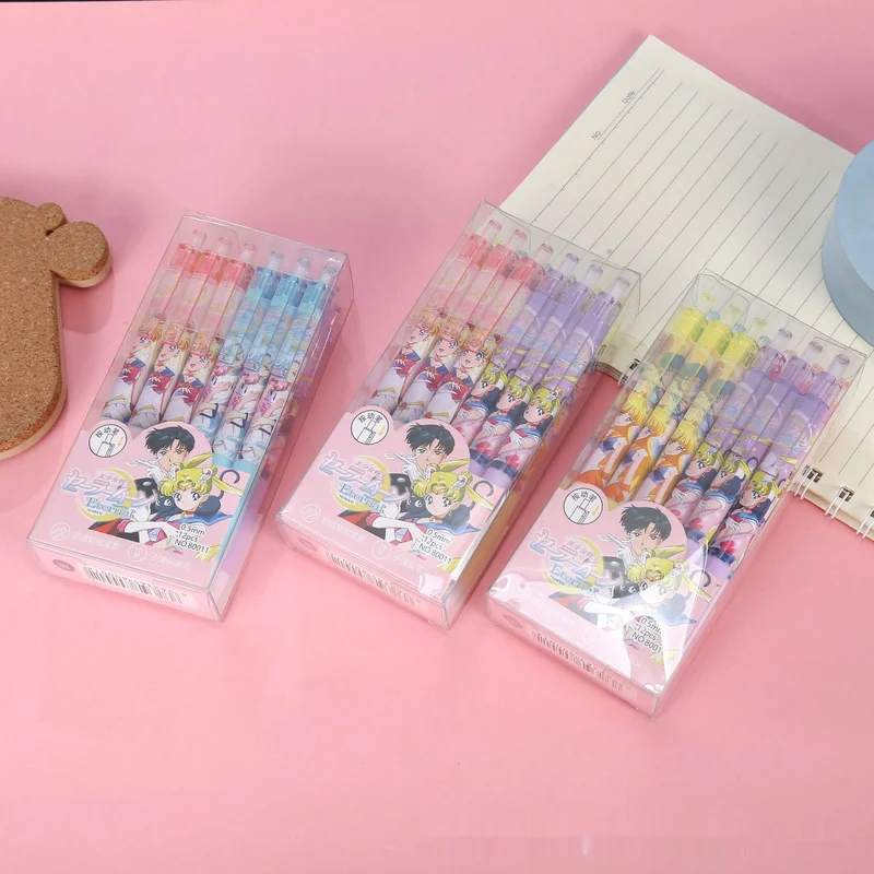 

Sailor Moon Press Gel Pen Set Cute 0.5 Mm Black Ink Signature Pen School Office Writing Supplies Student Prizes Christmas Gifts