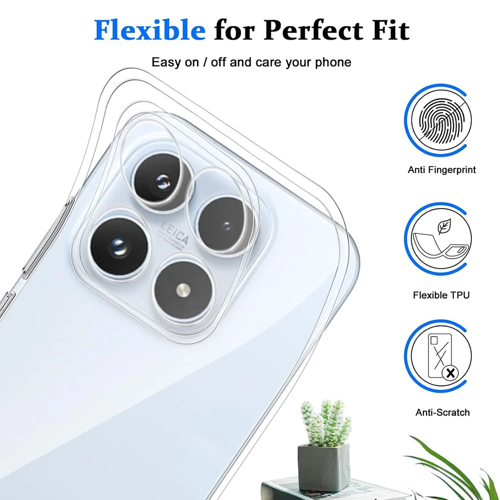 Ultra Thin Crystal Clear Silicone Phone Case Cover