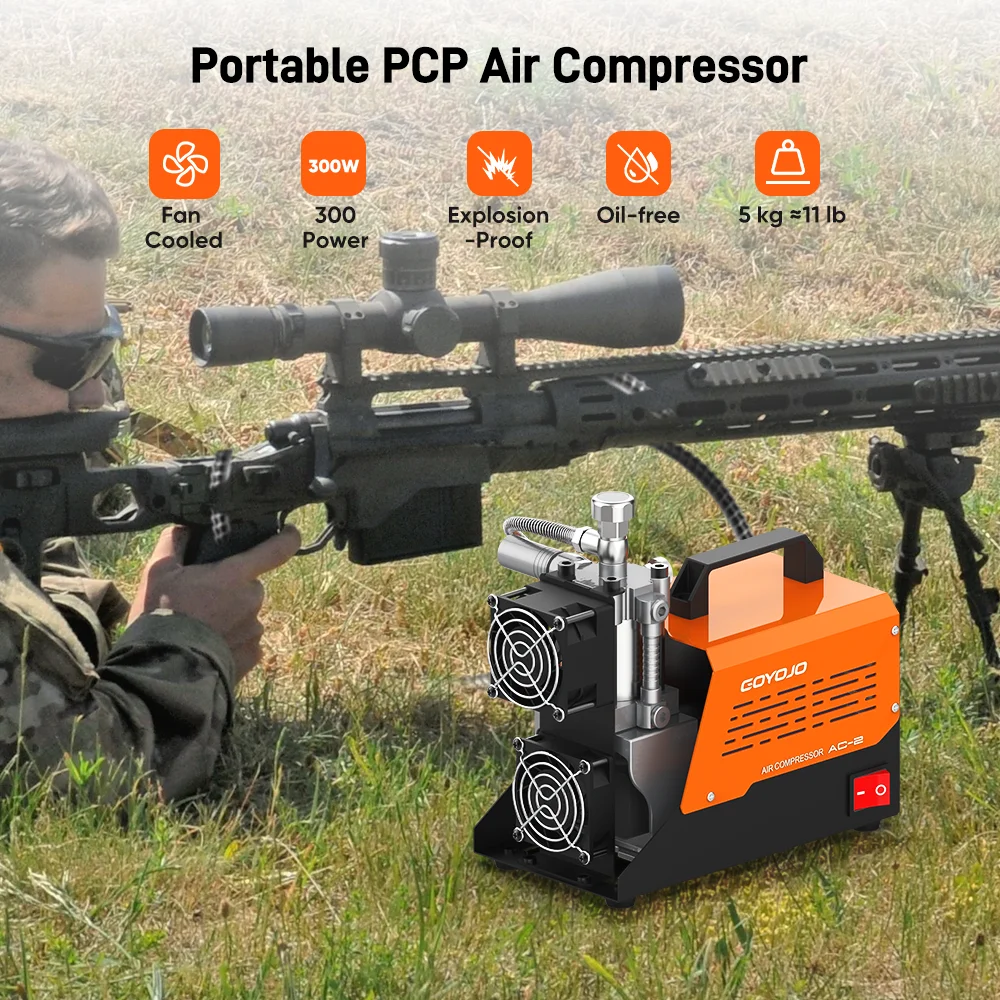 12V PCP High Pressure Air Compressor 300Bar 4500Psi Paintball Tank Compressor 11
