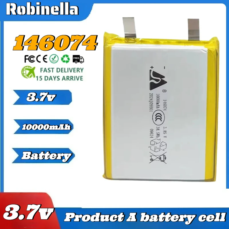 3.7V 10000mAh 146074 Batteria ai polimeri di litio Batterie ricaricabili ai polimeri di litio per Power Bank Strumenti di bellezza fai da te Laptop - Image 2