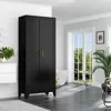 Kitchen Pantry Storage Cabinet with Doors and Adjustable Shelves, Metal ClosetMaid Food Pantry Cabinets, Freestanding Cupboard 2