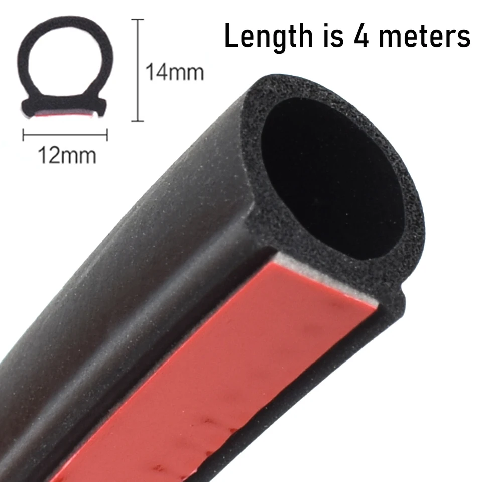 D-Shape Rubber Door Seal Soundproofing Self-Adhesive Weather Stripping - Rubber Seal And Weather - View #3