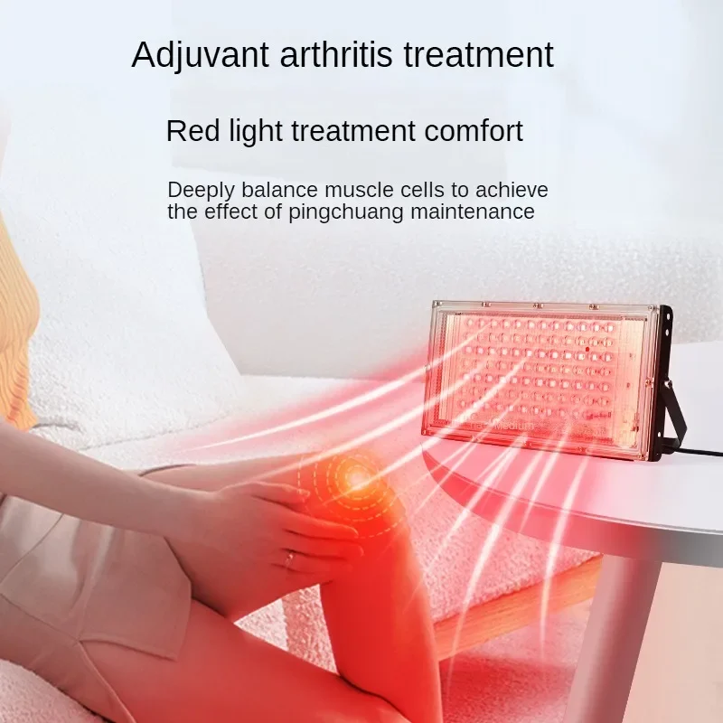 Infrared therapy lamp 96 LEDs red light 660nm &850nm with stand for muscle joint pain relief facial skin care