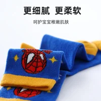 5 Pairs/Lot Disney Spiderman Cartoon Socks Leggings Baby Autumn Winter New Cotton Socks Warm Mid-calf Socks for Boys 1-12 Years 4