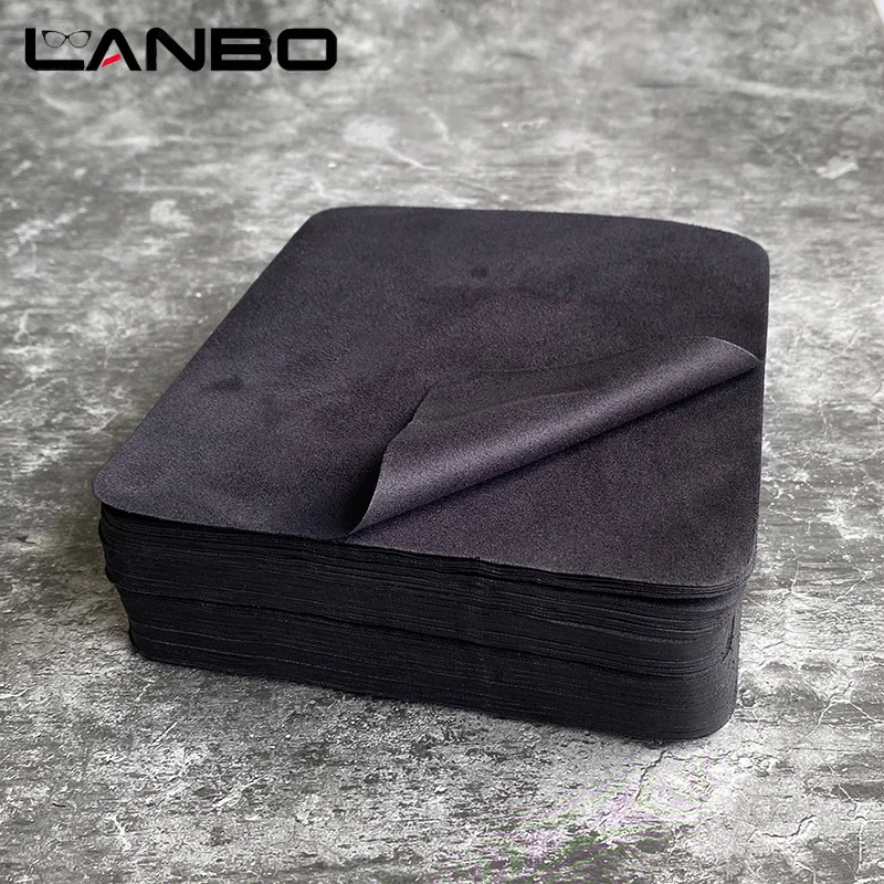 LANBO 100 шт. 145*175 мм замшевые салфетки для чистки очков