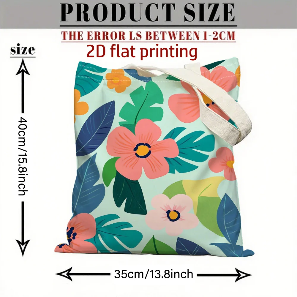 Tropical Floral Reusable Tote Bag