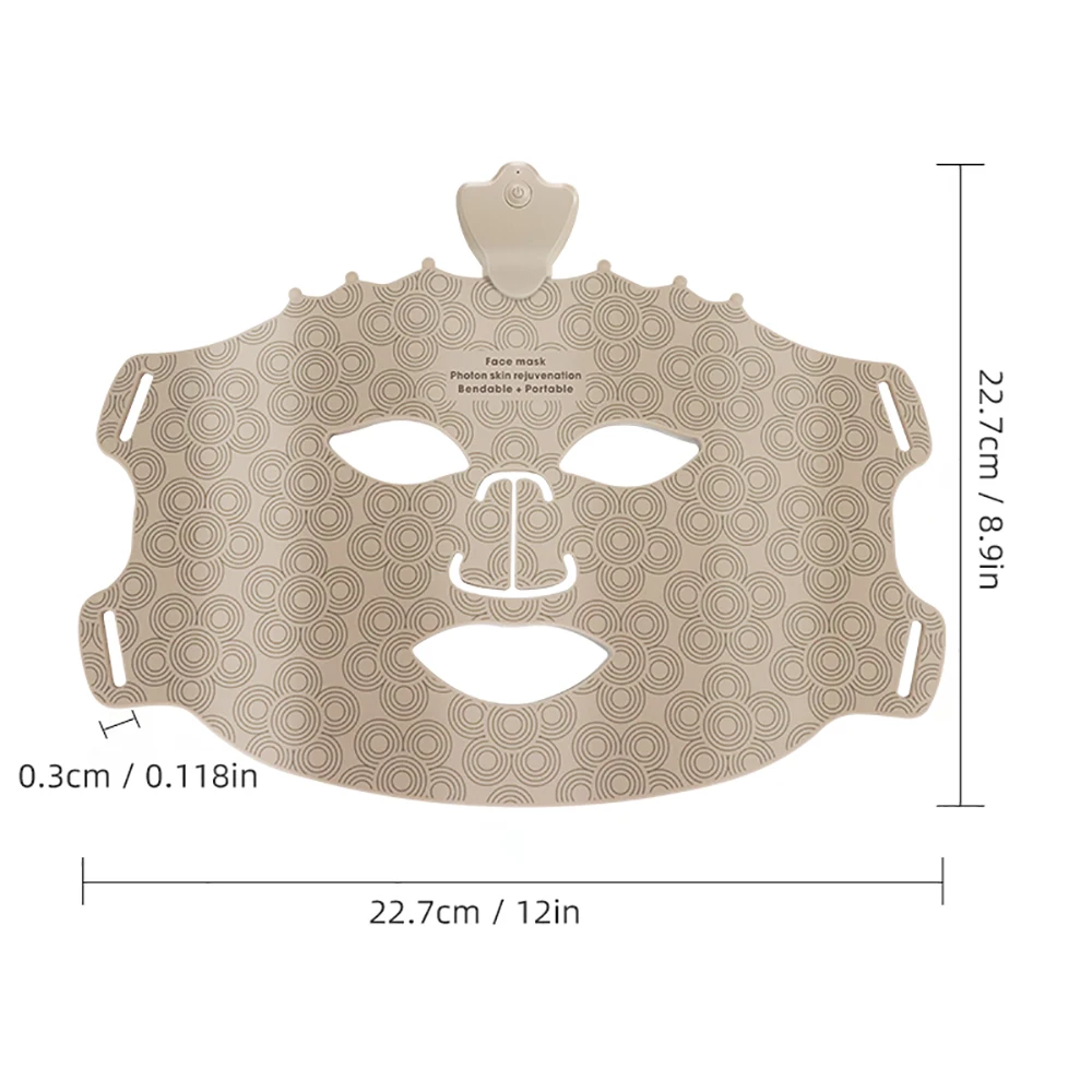 7 Colors LED Face Mask Silicone Therapy Photon Mask for Oil Control Whitening Brighten Skin Rejuvenation Anti Wrinkle Acne Pore