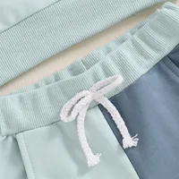 RUEWEY Toddler Boys Pant Sets Spring Autumn Clothes Letter Contrast Color Long Sleeve Sweatshirts and Long Pants Baby Clothing 5