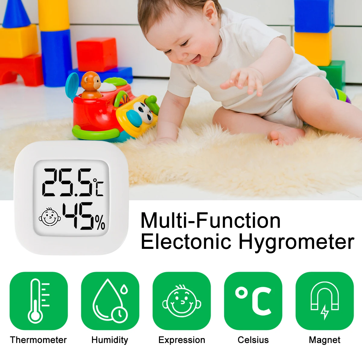 Thermometer Hygrometer Digital Thermometer Temperature and Humidity Meter Hygrometer Thermometer 4pcs Digital Thermometer Hygrometer Indoor Mini Temperature LCD Electronic Monitor Hygrometer Outdoor Room Baby