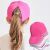 Hot High Ponytail Kids Hat Baseball Cap For Girls Boys Travel Sun Hat Adjustable Children Peaked Caps Hollow Back Ponytail Caps 1