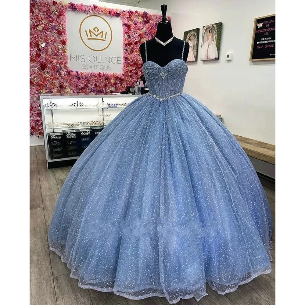 

Милое бальное платье, платья для Quinceanera, 15 дюймов, блестящее Тюлевое платье с бисером, открытыми плечами, Золушка, платье на день рождения, Лидер продаж