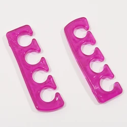 Soft Silicone Finger and Toe Separator Set - Flexible, Colorful Spacers for Nail Polish and Pedicure (2pcs rose red)