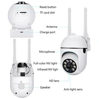 Caméra de surveillance IP sans fil Wifi 8MP PTZ avec zoom 4X, suivi, audio bidirectionnel, vision nocturne couleur HD, application V360PRO 4