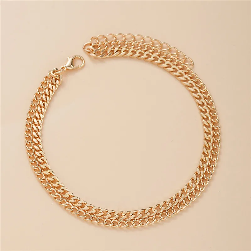 YOBEST Gold Color Double-Layer Anklets For Women Girl New Trend Leg Chain Waterproof Jewelry Gift Party - Image 6